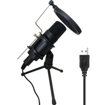 MICROFONE FICHA USB A+SUPORTE