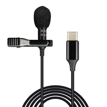 MICROFONE LAPELA FICHA USBC