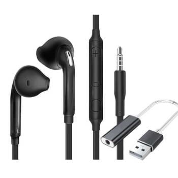 EARPHONES BLACK C/MIC + PL SOM