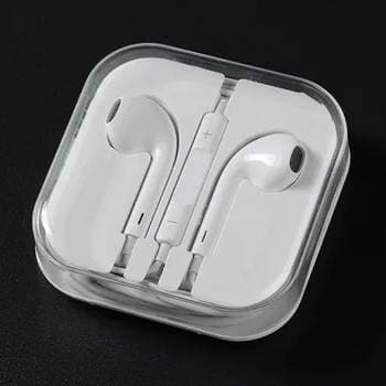 EARPHONES WHITE MIC, JACK 3.5