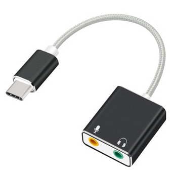 PLACA DE SOM 7.1 2X3.5MM USB C
