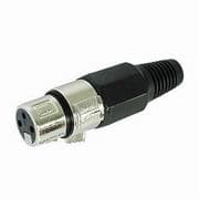FIC.XLR 3 PIN FEMEA PRETA