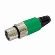 FIC.XLR 3 PIN FEMEA VERDE