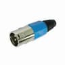 FIC.XLR 3 PIN MACHO AZUL