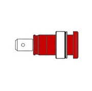 BORNE FEMEA ISOLADA 4MM VERMEL