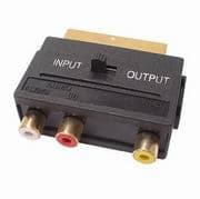 AD. SCART 3XRCA C/ SWITCH OURO