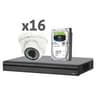 KIT CCTV 16 DOME LENTE FIXA IR